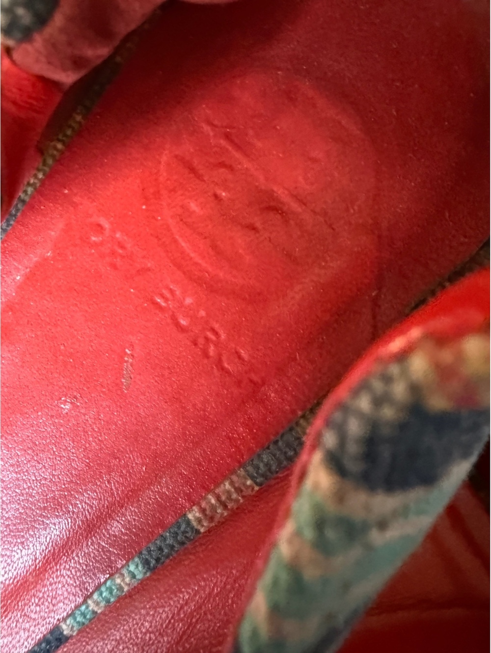 Tory Burch Striped Ballet Flats with Red Logo Accent - Picture 6 of 7